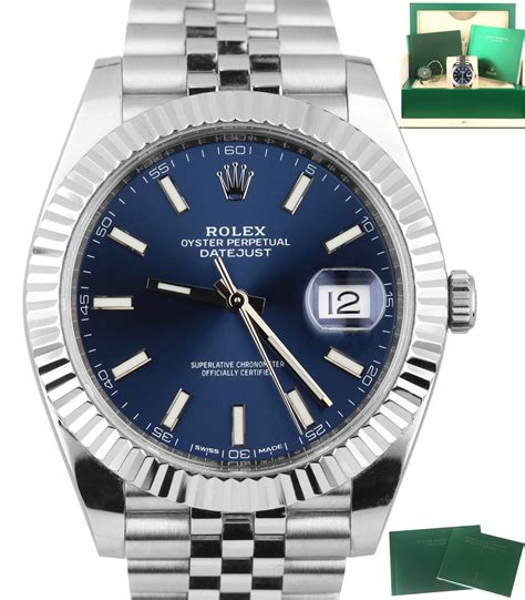 rolex datejust 41 blue